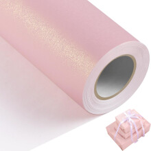 woric 43cm x 12m Pink Wrapping Paper Roll, Gift Matte Pink Wrapping Paper for Wedding Bridal Shower Baby Shower Anniversary Birthday