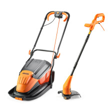 LawnMaster 1700W 33cm Electric Hover Mower with Grass Collection Box and Strimmer Set (350W 2-in-1 Grass Trimmer and Edger) 2 Year