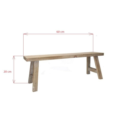 Gisela Graham Rustic Decorative Use Only Bench 60 x 20 x 22 cm 1