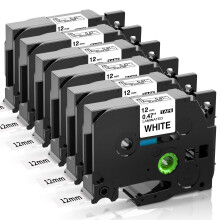 6 x Replace for Brother P Touch Tape 12mm 0.47 Laminated TZe-231 TZ231 Labeling Tape Cassette for Brother PT-H110 H101C 1000 PT-D210VP D220 Printer