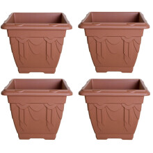 Whitefurze Indoor/Outdoor Venetian Square Planter 38cm Terracotta (Pack of 4)