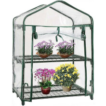 2Tier Mini Greenhouse, Mini Grow House PVC Garden Flower Sunshine Room Portable Greenhouse Cover for Growing Vegetables, Flowers,
