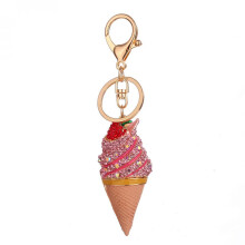 Schattig ontwerp met glitterhars, veelzijdige bevestiging, metalen splitring, duurzame legering sleutelhanger voor dames en heren, multifunctionele