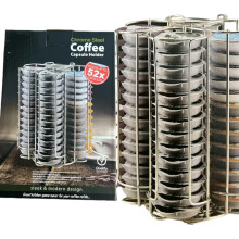 Quailitas Coffee Capsule Holder [52 pcs] for Tassimo Pod Rack - Rotating Stand, T-Disc Space-Saving Organizer for Kitchen - Coffee