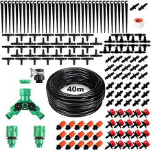 Quate 158 PCS Irrigation System Kit, 40M Micro Drip Watering System with Adjustable Nozzle Sprinkler Sprayer and Dripper Automatic