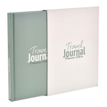 Travel Journal - Memory Book for Travel and Holidays - Journalling and Photo Space - 136 pages, for 15 Trips. Includes Photo Corner Stickers. In Gift
