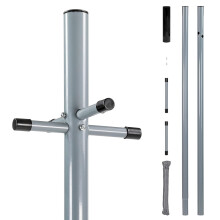 Taylor & Brown 2.4m Large Garden Clothes Washing Lines/Prop line Heavy Duty Pole Post 30M Line PVC Galvanized Steel Home Garden La