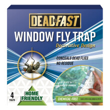 Deadfast 20300610 Indoor Fly Window Traps - 4 Packs, White