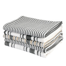 DRAPES & DECOR Pack of 5-Grey Cotton Tea Towels for Kitchen Crafted With 100% Cotton, Extra Large Kitchen Tea Towels Lint Free, So