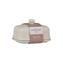 Mason Cash In the Meadow Butter Dish Embossed Floral Design, Durable Stoneware, Airtight Lid – Holds Up to 500g of Butter – Classi