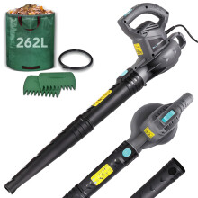 Leaf Blower Set by Bluemars - Powerful 3000W, 8m Corded Garden Blower with Garden Leaf Grabbers & Heavy Duty Garden Waste Bags wit