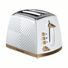 Russell Hobbs Groove 2 Slice Toaster (High Lift, Extra Wide Slots, 6 Browning levels, Frozen/Cancel/Reheat function - Illuminated