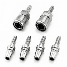 QWORK 6 Pcs Quick Release Gas Connector SH20+PH20 Japanese-Standand, Male Female 8mm Gas Hose Coupling Nozzle for Motorhomes and