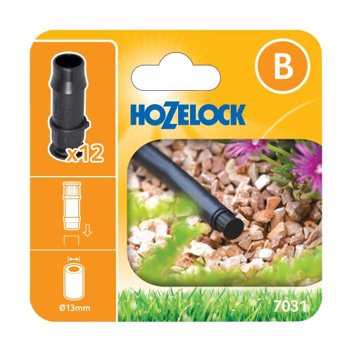 Hozelock Hozelock End Plug 13mm (12 pack), Black