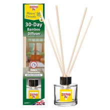 Zero In 30-Day Bamboo Diffuser - Natural Citronella Mosquito Repellent, Chemical-Free Insect Protection for Indoor & Outdoor Use,