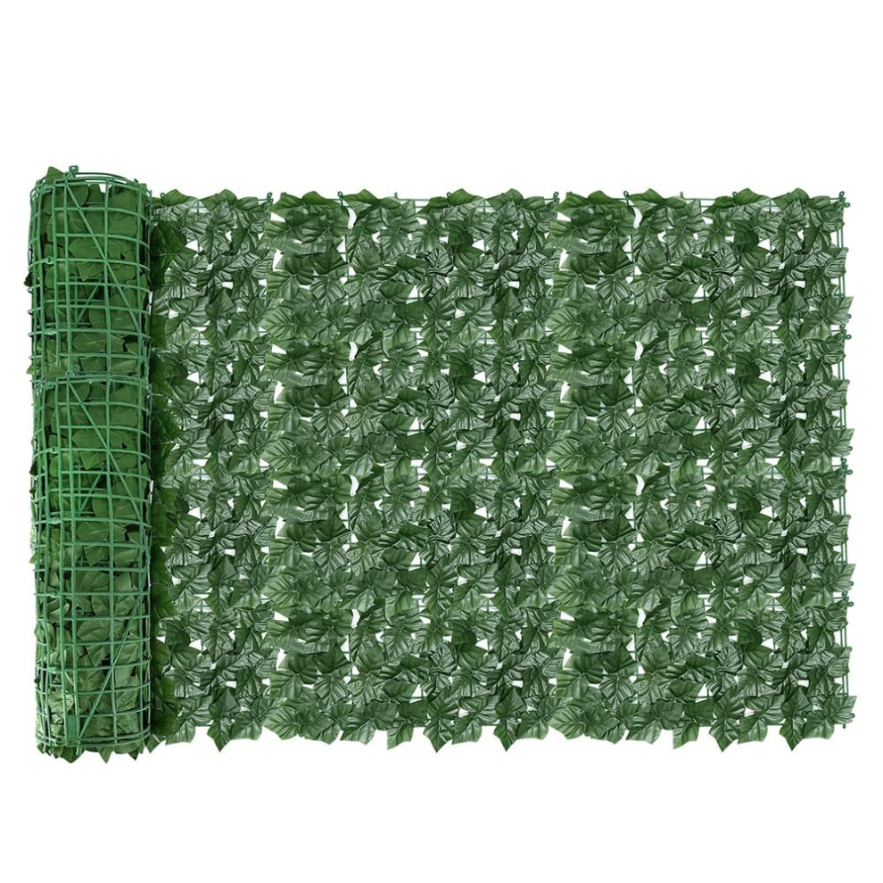 Koeydxst 3M Roll Artificial Hedge Garden Fake Ivy Leaf Privacy Fence Screening Wall Panel
