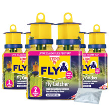 Zero In Outdoor Catcher - Ready-Baited Outdoor Fly Trap, Triple Pack - Non-Toxic, Insect Trap to Attract & Trap Bugs - Suitable fo