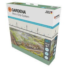 Gardena Micro-Drip-System Drip Irrigation Set Vegetable/Flower Bed (60 m²): Starter set, ready to use, water-saving irrigation sys