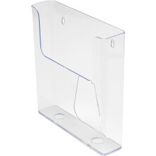 Deflecto Pack of 6 Portrait Literature Stands for Display - A4 Wall Mounted Magazine File Holder - Perfect for Leaflet, Brochure, & Menu