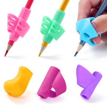 OSteed 17 Pcs Pencil Grips for Handwriting, 5-Style Ergonomic Pen Grips, 4-Stage Silicone Pencil Holder for Left and Right Handed Writing Aid