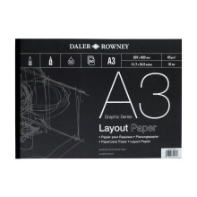 Daler-Rowney DR Layout Pad A3 80 Sheet, GDALAYPA3, White