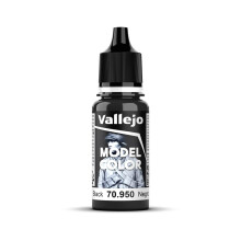 Vallejo Model Color 17 ml Acrylic Paint - Matt Black