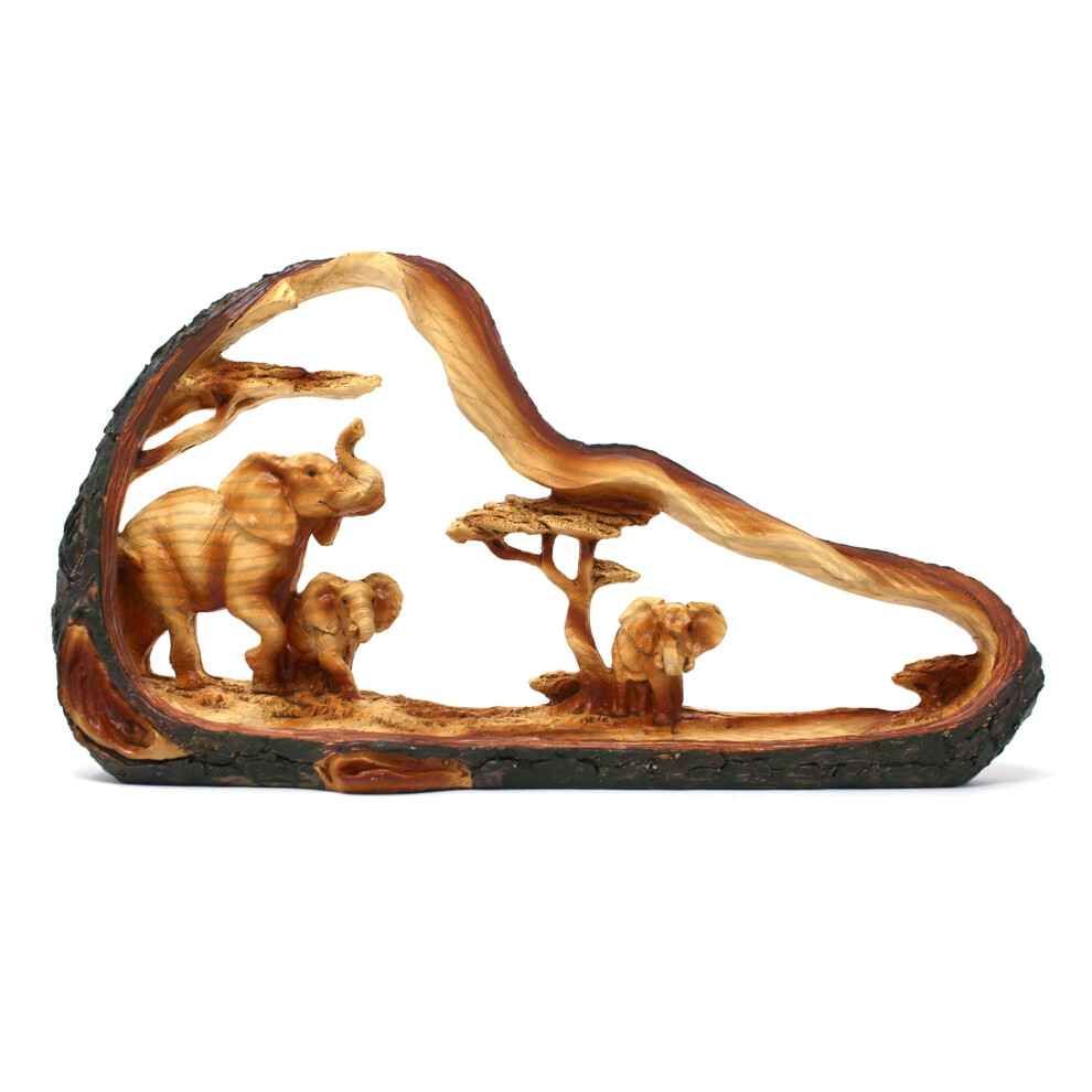 Thorness Eye Catching Free Standing Graceful Elephant With Family Decorative Ornament | Elephant Ornaments | Home Accessory Gift |