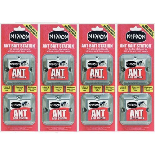4 X Nippon Nippon Ant Bait Station Twin Pack