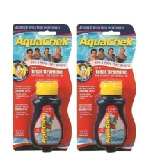 Aquacheck Happy Hot Tubs 2 Pack Red Bromine Aquachek Pool & Spa Test Strips Total Alkalinity PH Hardness Quick Dip Stick Sticks TA