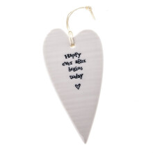 Happy Ever After Begns Today Porcelain Heart