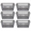 25 cm Silver Plastic Handy Basket Storage Basket - Pack of 6 1