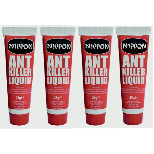 4 X Vitax Nippon Ant Killer Liquid 25g