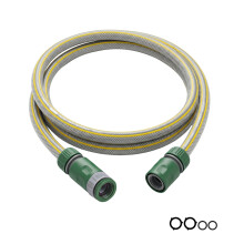 1.5m Short Hose Pipe ø 11 mm (1/2") | Universal Connection Kit | Small Hosepipe Including 3/4'' Male Threaded | 2 in 1 Tap Adapter