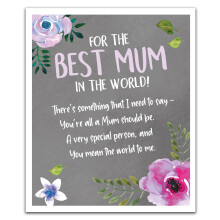 Emotional Rescue Mum Mother's Day Card, For the Best Mum in the World!, Mother, Grey & Pink