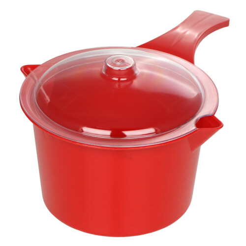 Easycook Microwave Saucepan with Lid 750ML RED