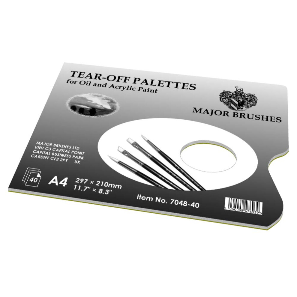 Prime Mall Tear Off Palette - 40 A4 Disposable Palette Sheets - For Oil And Acrylic Painting