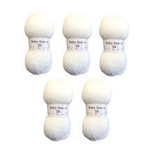 5 x 100g Baby Dream DK Baby Wool/Yarn (5 x 100g White)