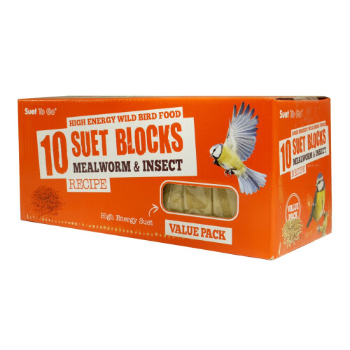 Unipet Mealworm & Insect Suet Blocks Value 10 Pack