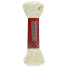 Sashiko Thread Jumbo Skein, 100 Meters - Color #102 inchNatural inch - Japanese Quilting & Embroidery,White