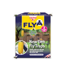 Zero In New Gen Fly Traps – Twinpack, Effective Fly Trap, Insect Attractant for Outdoor Use, Covers up to 10m Radius, Poison-Free