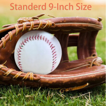 BIgGouannie 2 Pack Base Ball Standard 9 Inch Baseball One Soft and One Hard Practice Rubber Leather Base Ball for Outdoor Sports School Training for