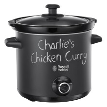 Russell Hobbs Chalkboard 3.5L Electric Slow Cooker - Cooks upto 4 portions, 3 heat settings, high/low/keep warm, Removable ceramic