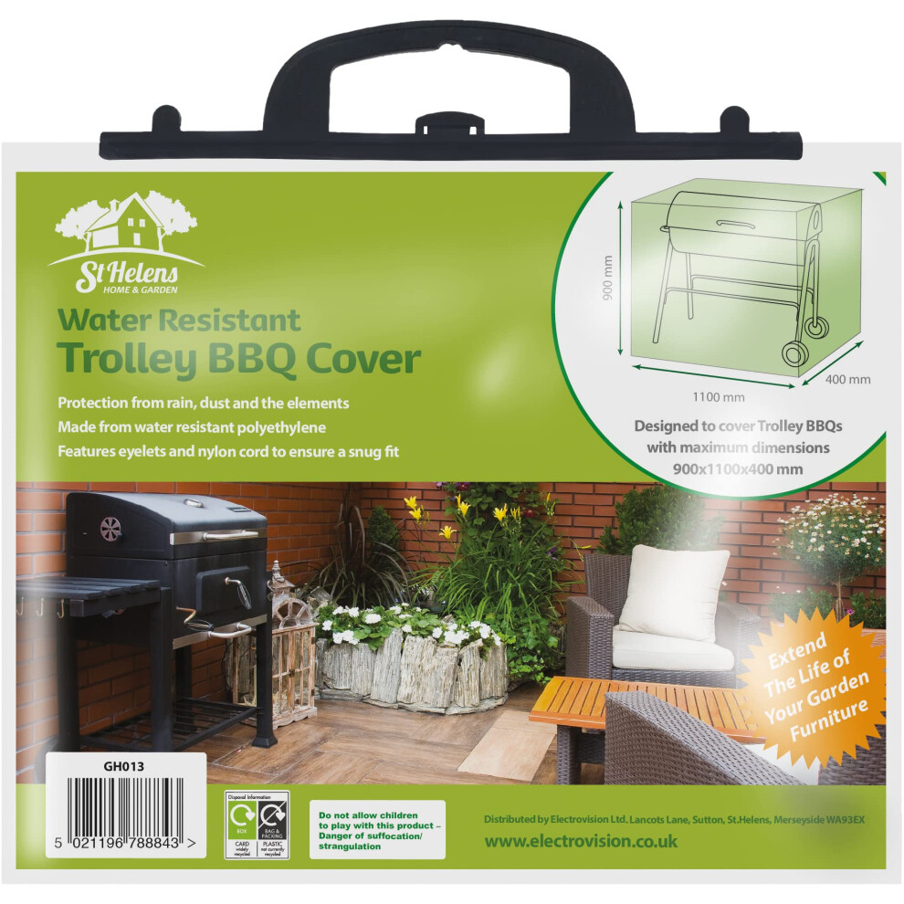 Water Resistant Trolley Bbq Cover Green St Helens Home And Garden