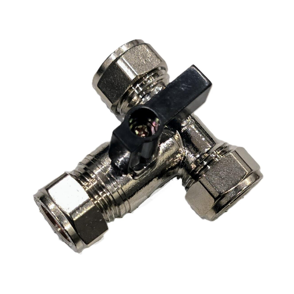 Tc Lever Isolating Valve Full Flow 15Mm Large Bore Tee Isolation Service Valve Chrome 31936552