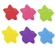 36Pcs Stars Shaped Carpet Markers Classroom Floor Sticker Colorful Floor Spot Carpet Markers Self-adhesive Floor Markers for Teachers Preschool Teach