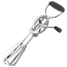 Judge Kitchen Essentials Multifunctional Egg Beater, Stainless Steel Hand Mixer with Double Head and Crank Handle, Manual Hand Whi
