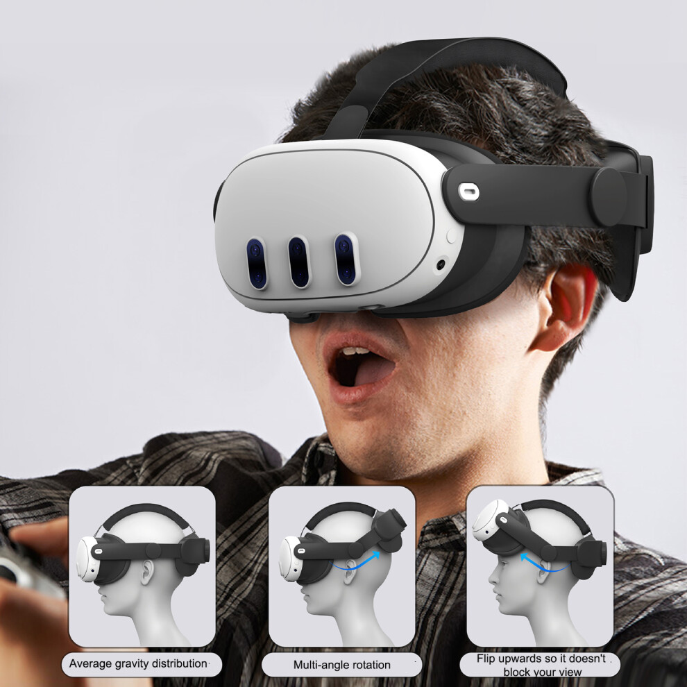 For Meta Quest 3 Vr Glasses Adjustable Headband Comfort Stress Reduction Accessories 110691710246