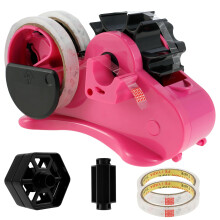 Eummy Manual Heat Tape Dispenser Sublimation with Pen Holder for Office, Compact, Non-Slip & Portable Multiple Roll Tape Cut Dispenser with 2 Tapes
