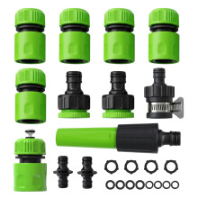 Garden Hose Connector Set 24 Pack | 1 Nozzle | 5 Hose End Connectors | 1 Hose Waterstop | 2 Double Male Snap | 2 Hosepipe Tap Fitt