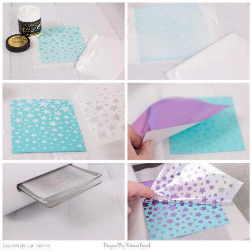 Deco Foil Transfer Gel Duo - Permanent Transfer Medium with Heat or Pressure 1